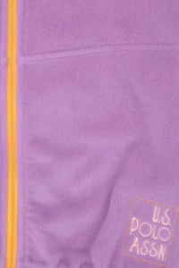 US Polo Assn. Girls' Lilac Zippered Fleece Sweatshirt - Image 5
