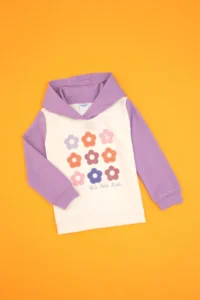 US Polo Assn. Girls' Lilac Hooded Sweatshirt - Image 3