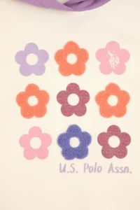 US Polo Assn. Girls' Lilac Hooded Sweatshirt - Image 6