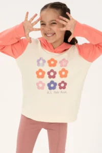 US Polo Assn. Girls' Neon Pink Hooded Sweatshirt