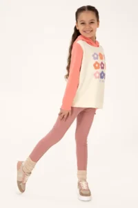US Polo Assn. Girls' Neon Pink Hooded Sweatshirt - Image 2