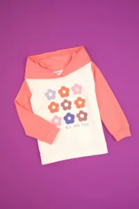 US Polo Assn. Girls' Neon Pink Hooded Sweatshirt - Image 3