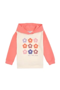 US Polo Assn. Girls' Neon Pink Hooded Sweatshirt - Image 4