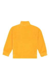 US Polo Assn. Girls' Orange Half Zippered Sequined Sweatshirt - Image 5