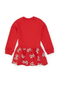 US Polo Assn. Girls' Red New year Themed Knitting Dress - Image 4