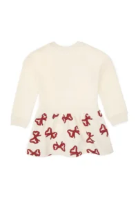 US Polo Assn. Girls' Cream New year Themed Knitting Dress - Image 5