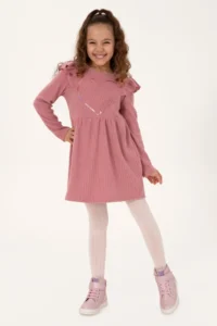 US Polo Assn. Girls' Pink Knitting Dress - Image 2