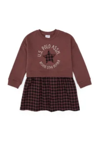 US Polo Assn. Girls' Dusty Rose Knitting Dress - Image 3