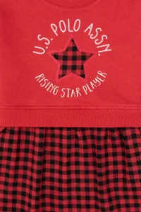 US Polo Assn. Girls' Red Knitting Dress - Image 5
