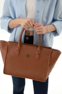 Pierre Cardin Tan Tote Bag - Image 2