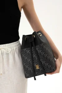 Pierre Cardin Black Shirred Bag - Image 2