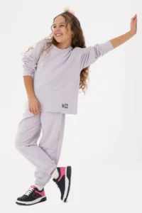 US Polo Shirt Assn. Girls' Lilac Tracksuit - Image 2