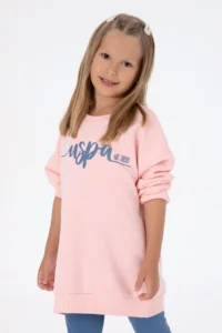 US Polo Shirt Assn. Girls' Light Pink Bottom Top Set - Image 2
