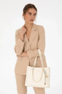 Pierre Cardin White Shoulder Bag