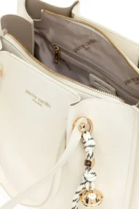 Pierre Cardin White Shoulder Bag - Image 6
