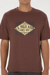 US Polo Assn. Men Brown T-Shirt - Image 6