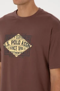 US Polo Assn. Men Brown T-Shirt - Image 7
