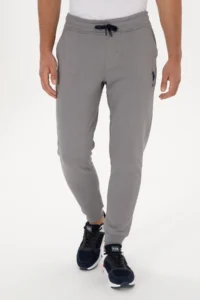 US Polo Assn. Men Light Gray Sweatpants - Image 2