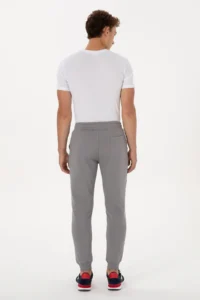 US Polo Assn. Men Light Gray Sweatpants - Image 4