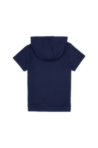 US Polo Assn. Boys' Navy Blue Short Sleeve Hooded Sweatshirt - Image 2