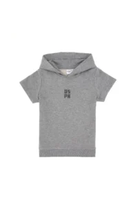 US Polo Assn. Boys' Anthracite Melanj Hooded Sweatshirt