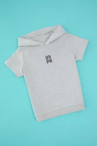 US Polo Assn. Boys' Gray Melanj Hooded Sweatshirt