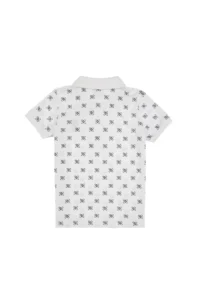 US Polo Assn. Boys' White Polo Shirt Collar T-Shirt - Image 3