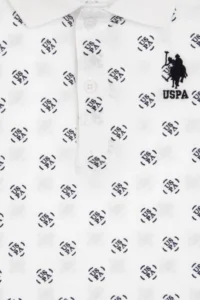 US Polo Assn. Boys' White Polo Shirt Collar T-Shirt - Image 4