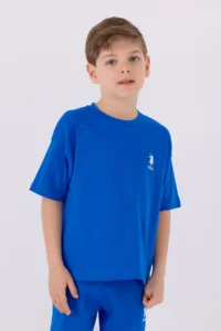 US Polo Assn. U.s. Polo Shirt Assn Boys' Blue Bermuda Set - Image 2