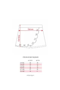 Minipodyum Girls' Embroidery Detailed Shorts Skirt - Image 6