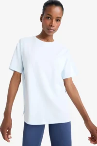 DeFacto Comfort Fit Crew Neck Sports Short Sleeve T-Shirt