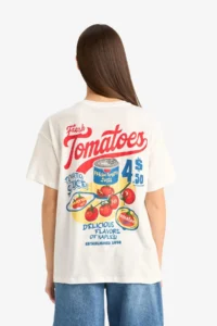 DeFacto 100% Cotton Oversized Printed T-Shirt - Image 6