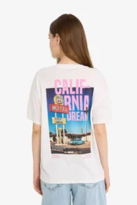 DeFacto Cool Oversize Wide Fit Crew Neck Back Printed Short Sleeve T-Shirt - Image 7