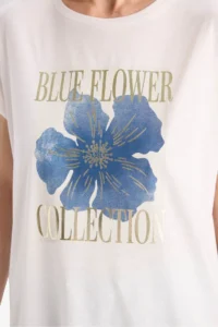 DeFacto Crew Neck Floral Short Sleeve T-Shirt - Image 5