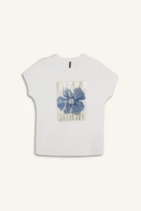 DeFacto Crew Neck Floral Short Sleeve T-Shirt - Image 7
