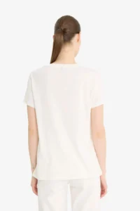 DeFacto 100% Cotton Regular Fit Printed Combed Cotton T-Shirt - Image 5