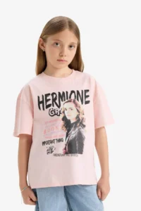 DeFacto Harry Potter Oversize Wide Fit Crew Neck Short Sleeve T-Shirt Girls - Image 3