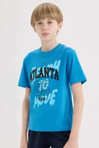 DeFacto Crew Neck Printed Short Sleeve T-Shirt Boy