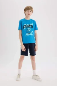 DeFacto Crew Neck Printed Short Sleeve T-Shirt Boy - Image 2