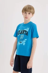 DeFacto Crew Neck Printed Short Sleeve T-Shirt Boy - Image 3