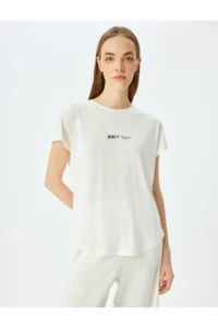 Koton Modal Blend Bat Arm Printed Sports T-Shirt - Image 3