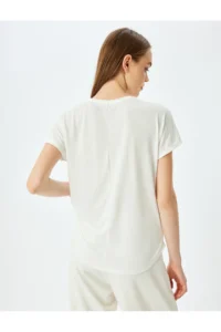 Koton Modal Blend Bat Arm Printed Sports T-Shirt - Image 4