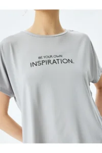 Koton Crew Neck Printed Relaxed Cut Short Sleeve Sports T-Shirt - Image 5