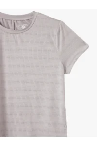 Koton Crew Neck Short Sleeve Sports T-Shirt with Stitching Detail - Image 5