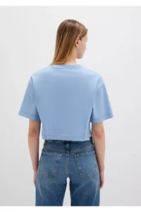 Mavi Logo Printed Crop T-Shirt Crop / Short Cut 1613411-70831 - Image 4