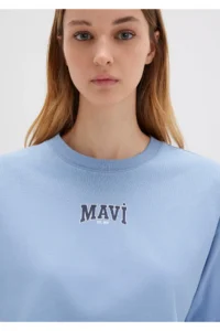 Mavi Logo Printed Crop T-Shirt Crop / Short Cut 1613411-70831 - Image 5