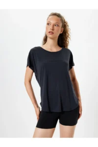 Koton Slogan Printed Bat Arm Modal Fabric Sports T-Shirt - Image 2