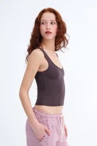 Addax U-Neck Basic Tank Top A0104-DK1 - Image 4
