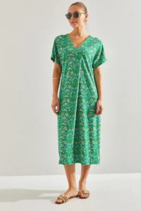 Bianco Lucci Women V-neck Patterned Dress