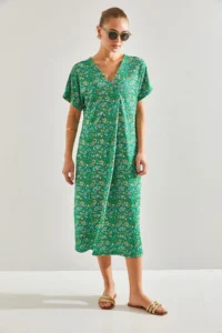 Bianco Lucci Women V-neck Patterned Dress - Image 3